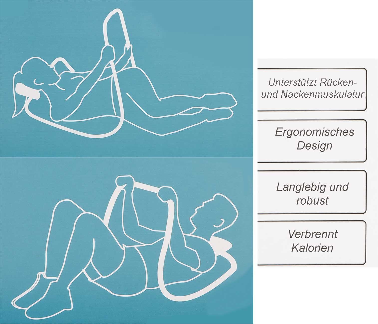 Umbro Bauchtrainer Fitnessgerät (Bauchwippe mit Kissen und Griff-Polsterung), Bauchmuskeltrainer