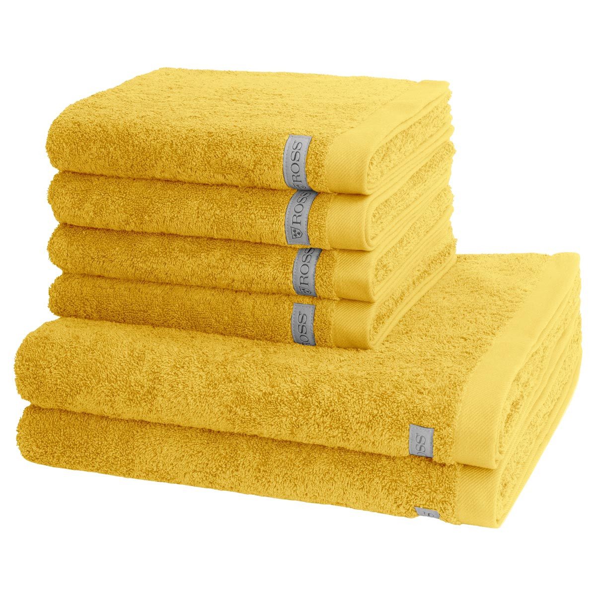 ROSS Handtuch Set Sinfonie, Walkfrottee (Spar-Set, 6-St), 4 X Handtuch 2 X Duschtuch im Set - Baumwolle - Saugstark