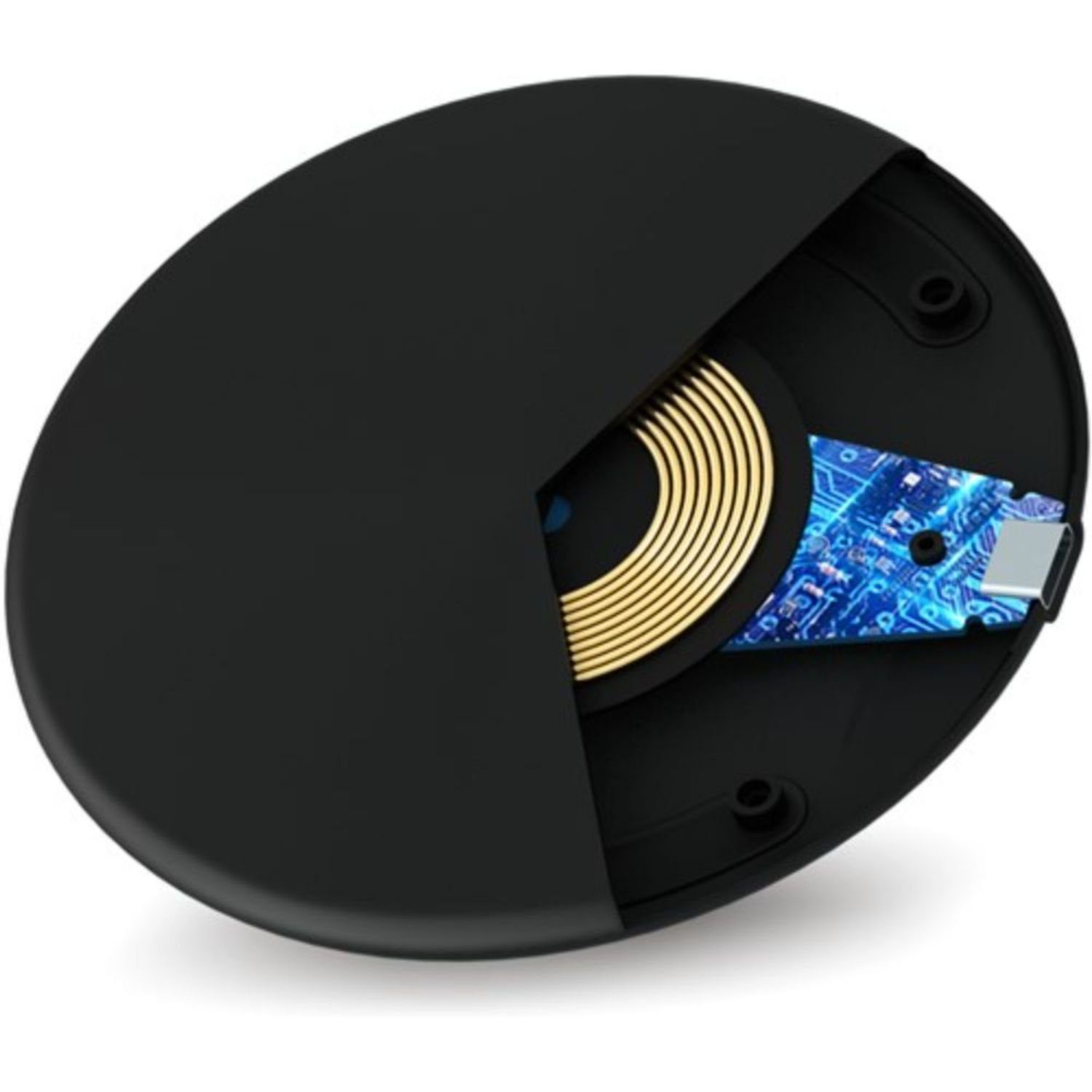 COFI 1453 15W Universal Kabelloses Lade-Tischpad für Android und iOS Schwarz Netzkabel