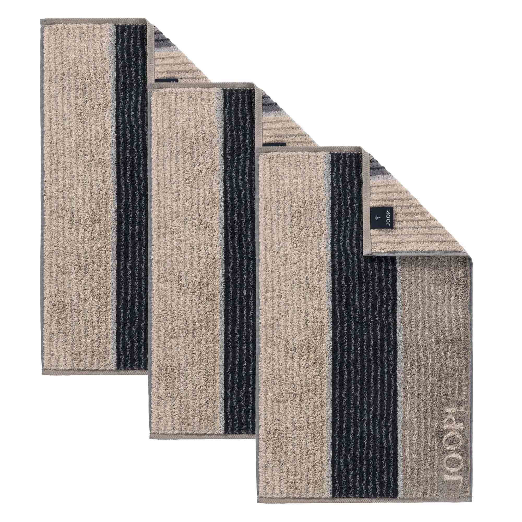 JOOP! Gästehandtücher Unisex Gästetuch 3er Pack Baumwolle, Frottier (Packung, 3-St)