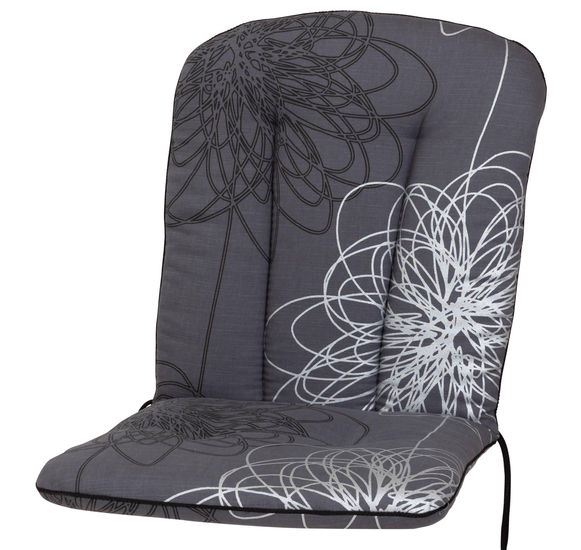 KETTtex Sesselauflage für Royal Garden MWH Carlo 0519 grau-silber gemustert KETTtex