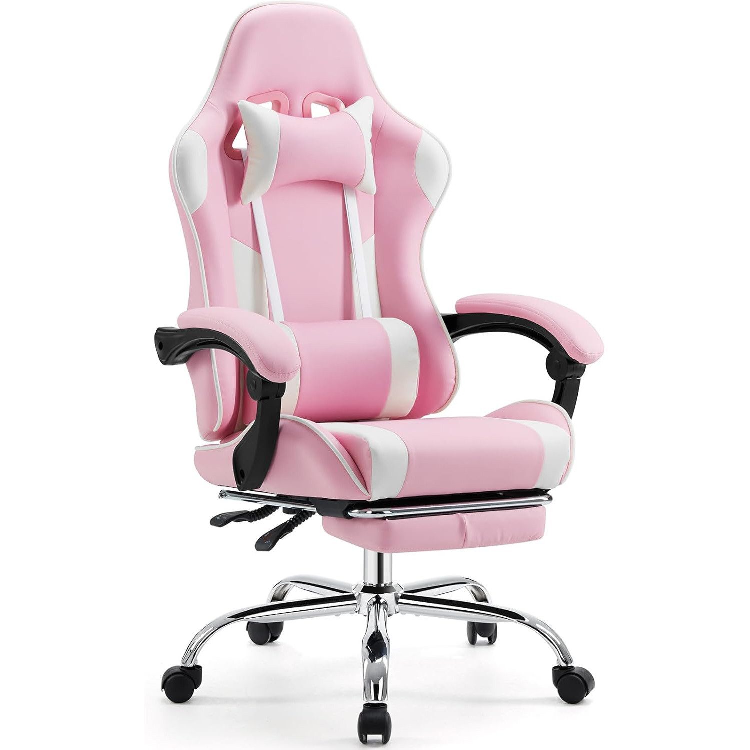 DUMOS Bürostuhl Ergonomisch, Mit Lordosenstütze & Netzrücken – Höhenverstellbarer Drehstuhl Mit Armlehnen Für Büro & Homeoffice (Schwarz)