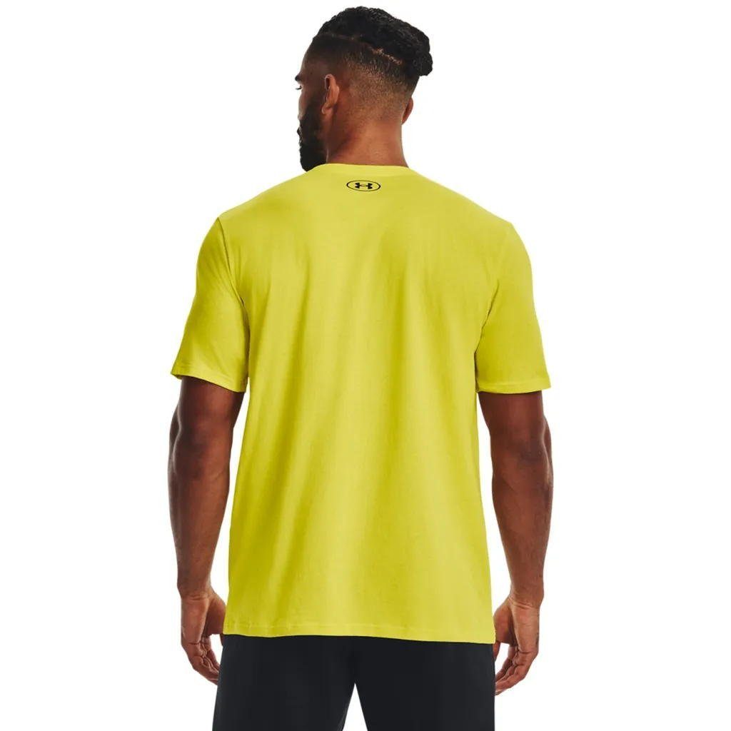 Neongelb Team T-Shirt Herren Kurzarm-Oberteil Wordmark Issue Armour® Under UA