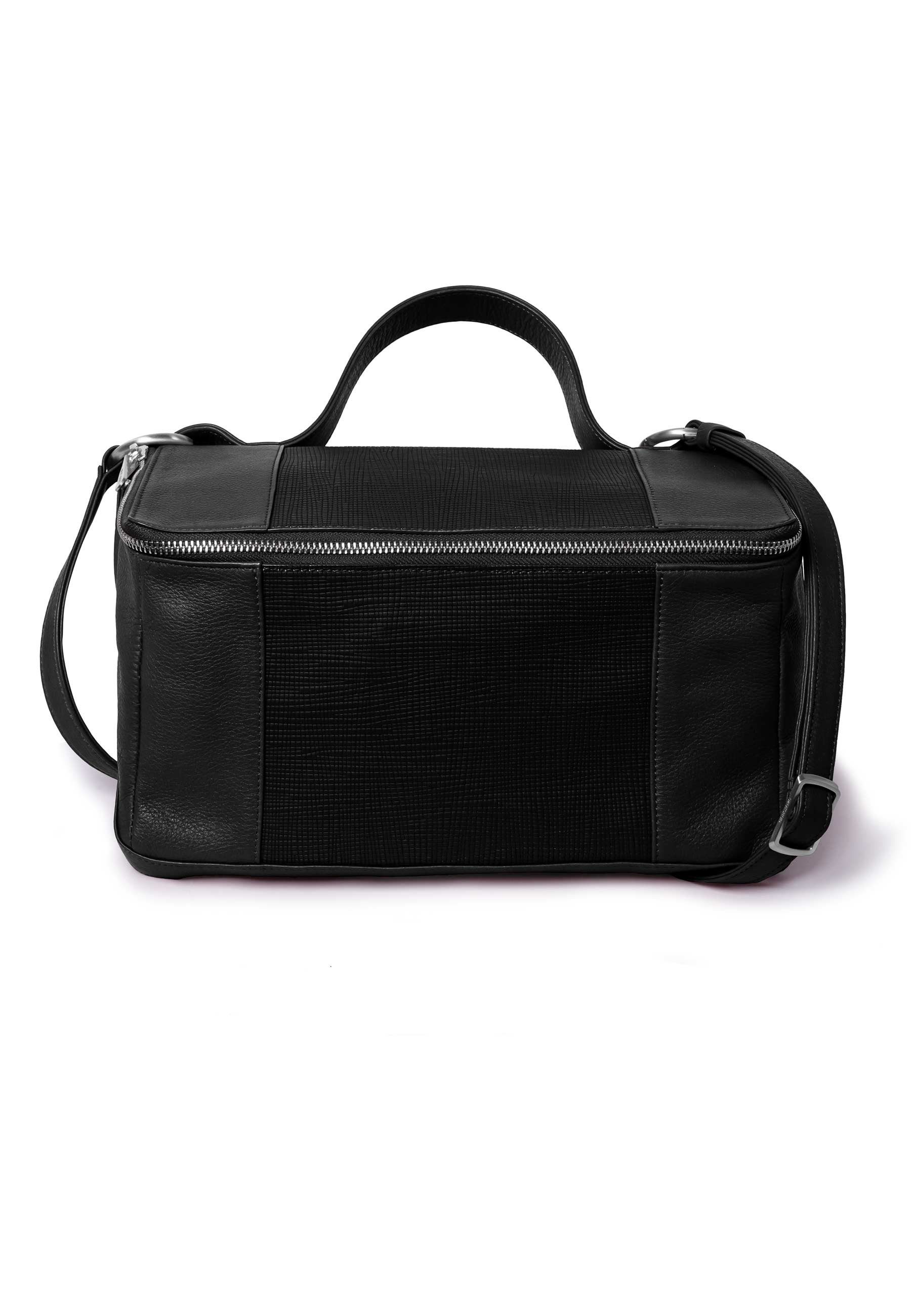 GRETCHEN Henkeltasche Graphite Tote Two, aus italienischem Kalbsleder schwarz-schwarz