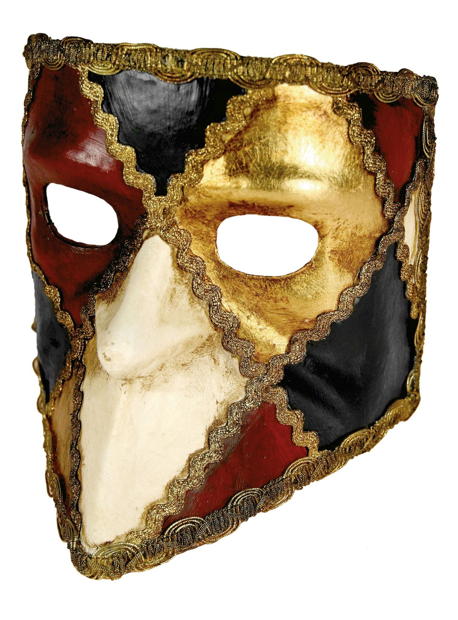 Maskworld Verkleidungsmaske Bauta scacchi colore