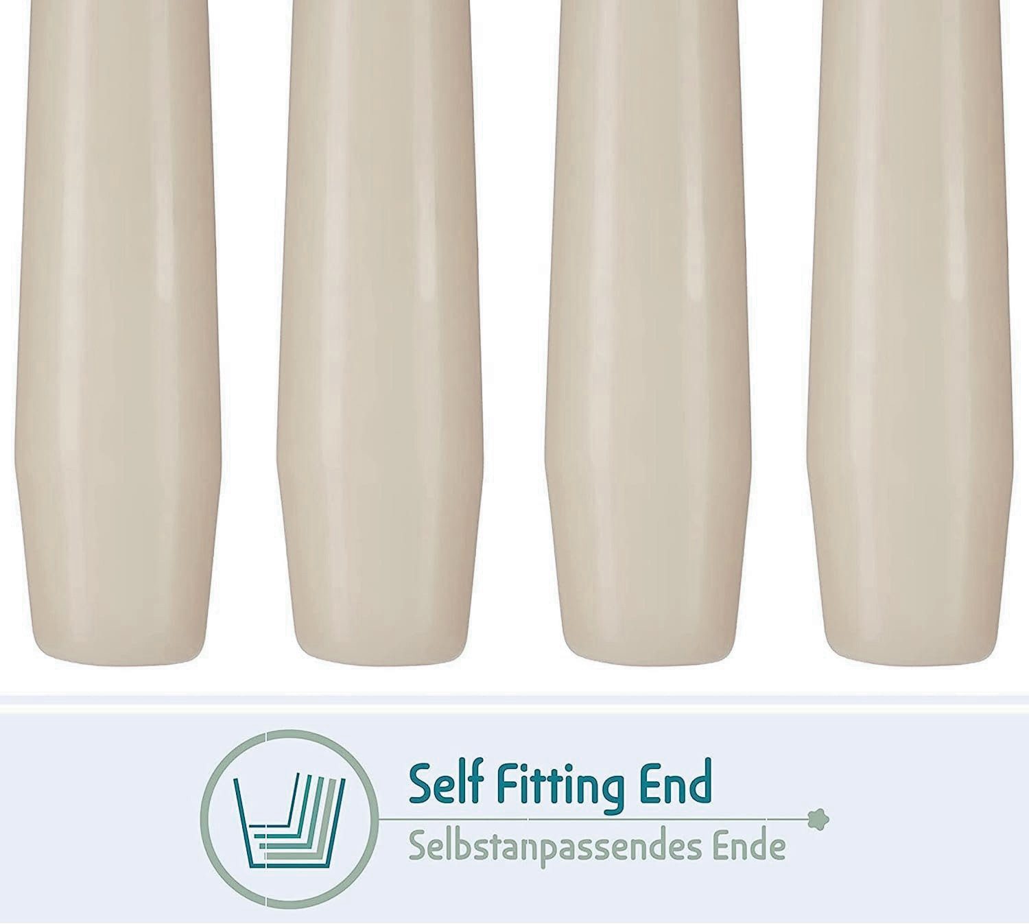 BRUBAKER Spitzkerze Premium Kerzen Set - bis zu 7,5 Stunden Brenndauer pro Kerze (Leuchterkerzen, 5-tlg., Halterkerzen Deko), 24 cm Tafelkerzen für Kerzenständer und Kronleuchter