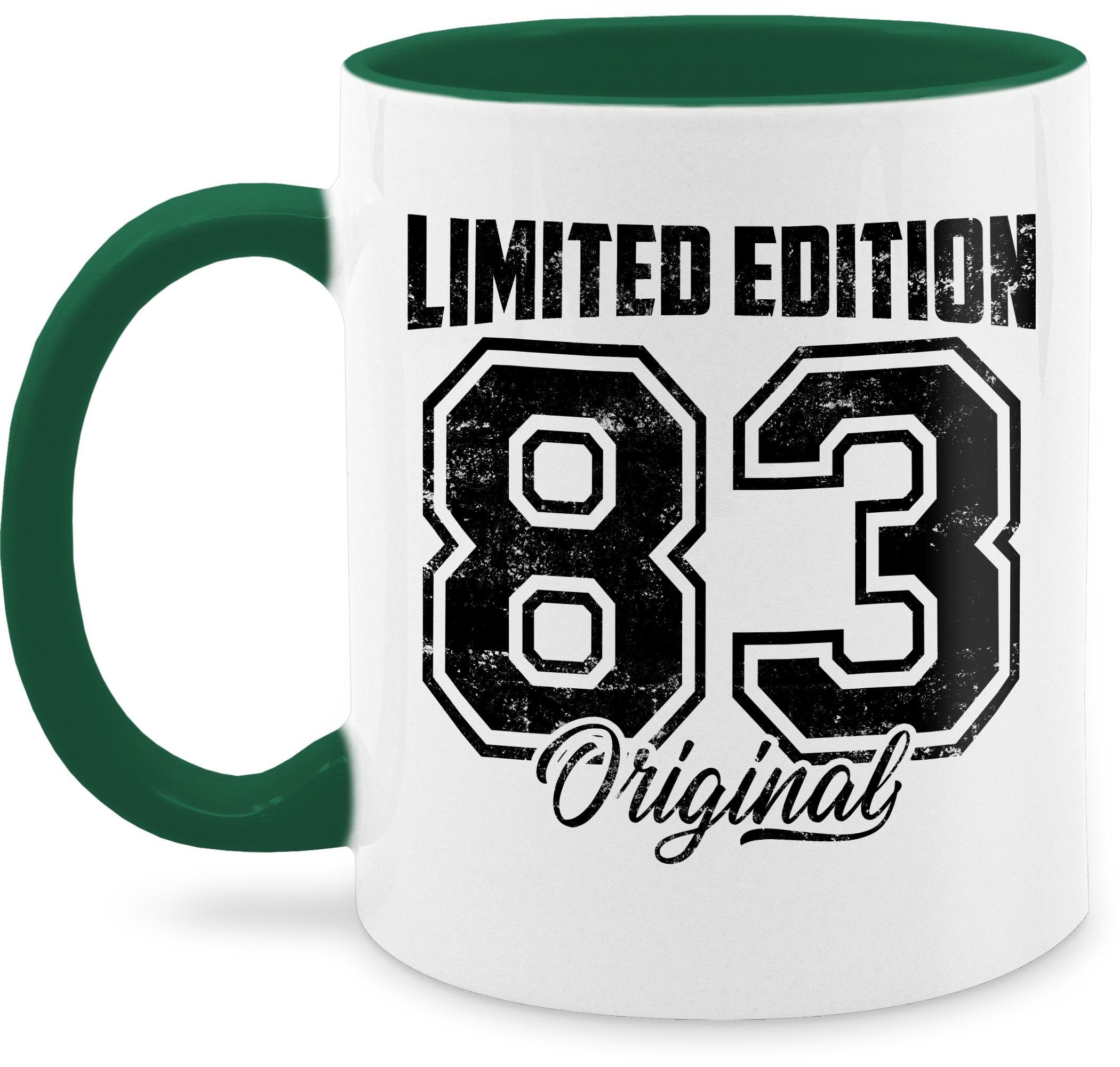 3 1983 Petrolgrün Limited Keramik, Shirtracer Tasse Schwarz Vierzigster, Geburtstag 40. Vintage Edition Original Tasse