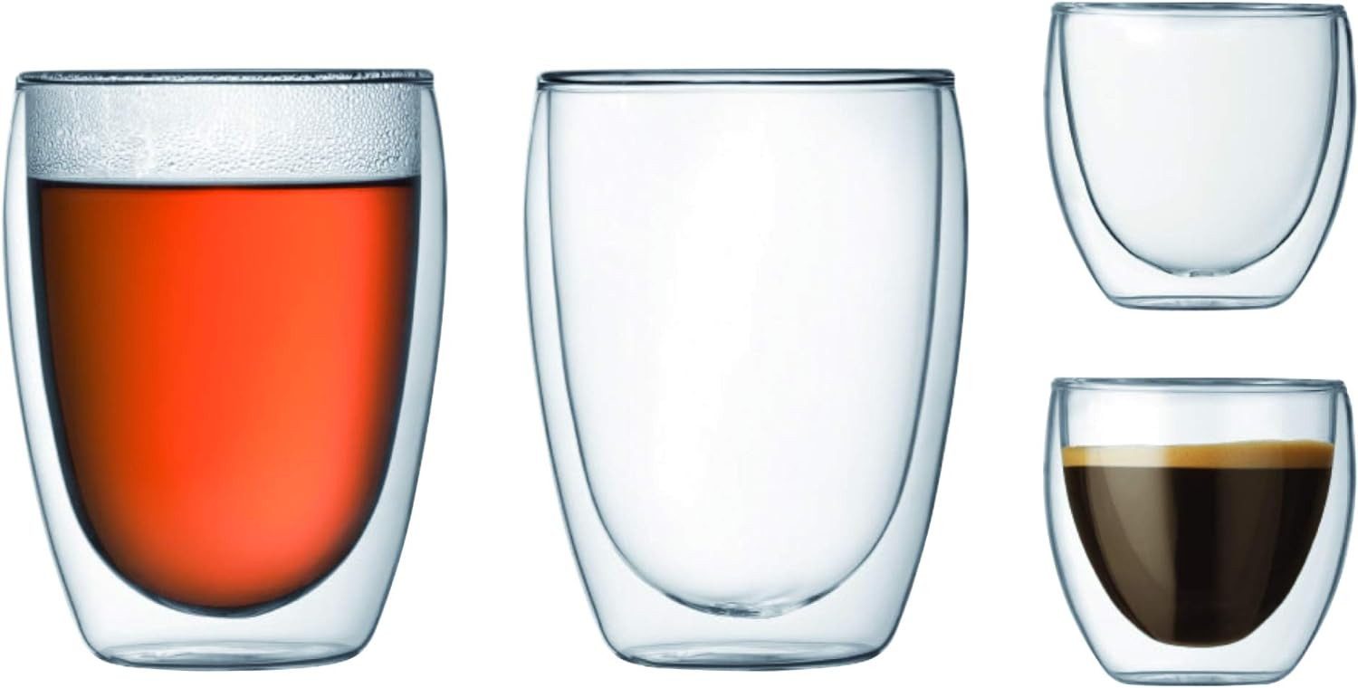 Gläser-Set Bodum Pavina 4tlg. Gläser-Set 0,35/0,08 liter doppelwandig isoliert