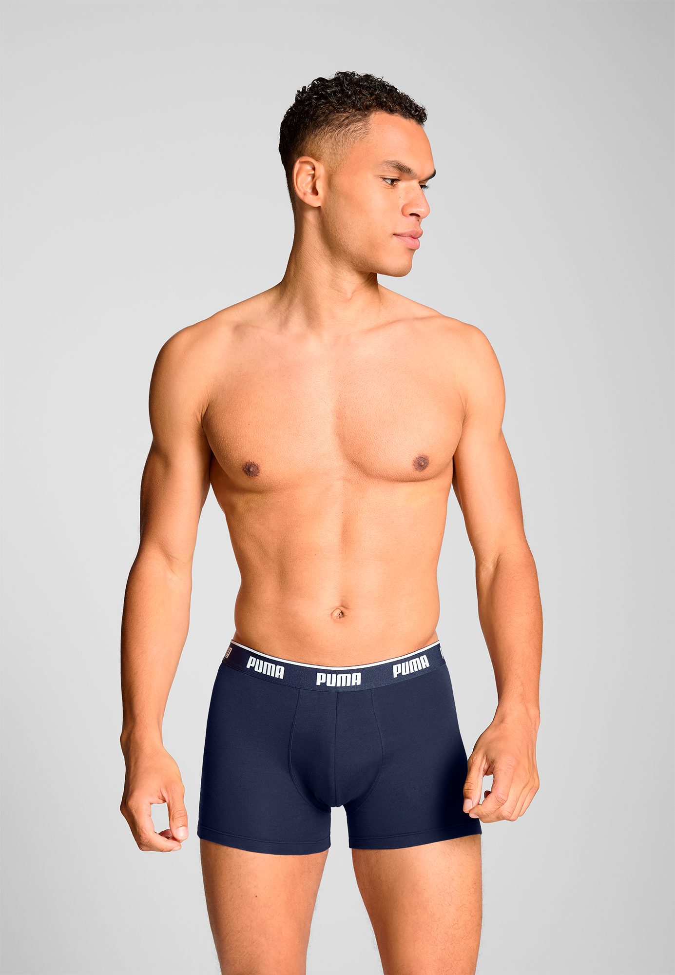 PUMA Boxershorts PUMA MEN EVERYDAY BASIC BOXERS 3P (3er Pack) Komfortabler elastischer Logobund