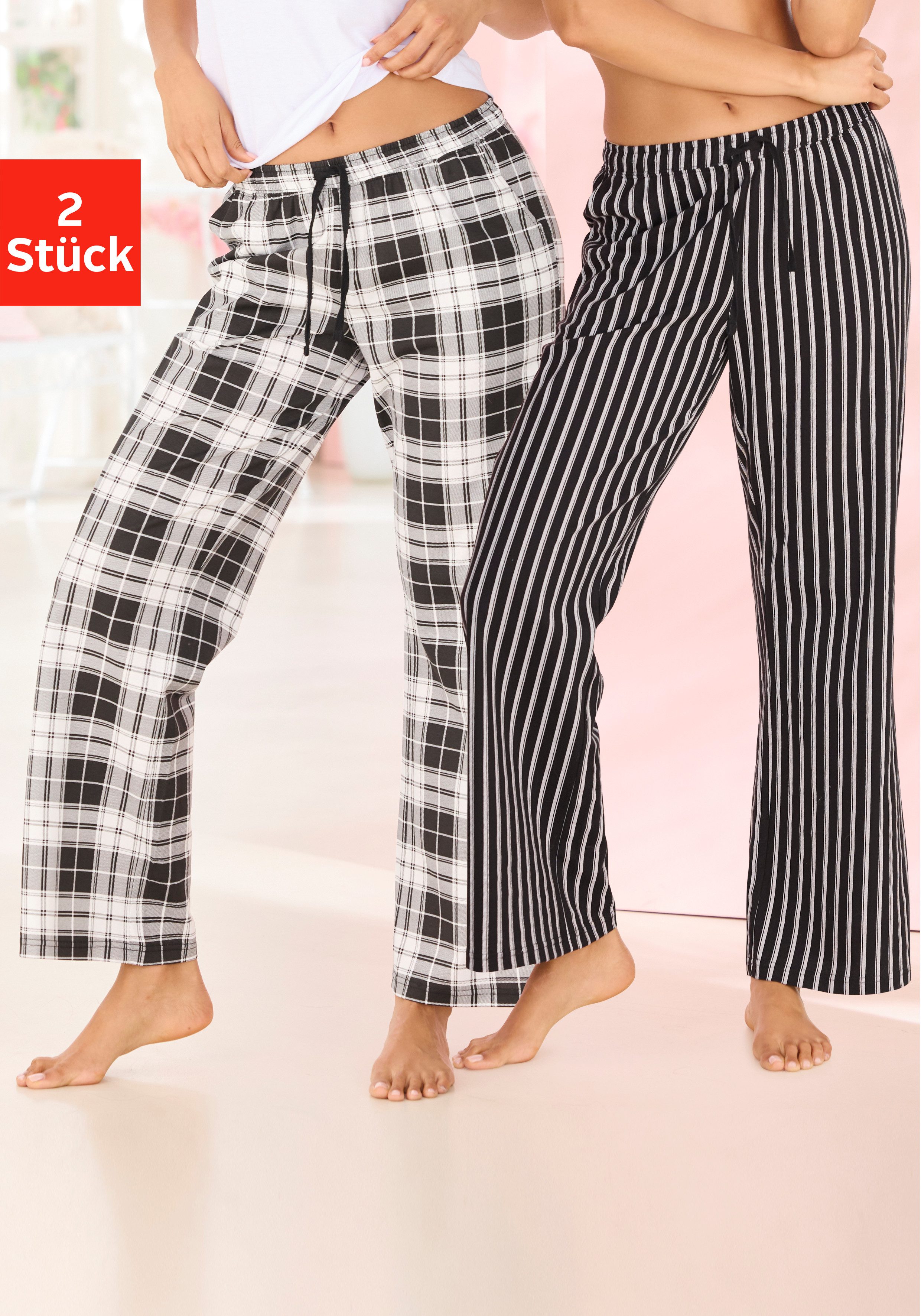 Vivance Dreams Pyjamahose (Packung, 2-teilig) Mit günstig online kaufen
