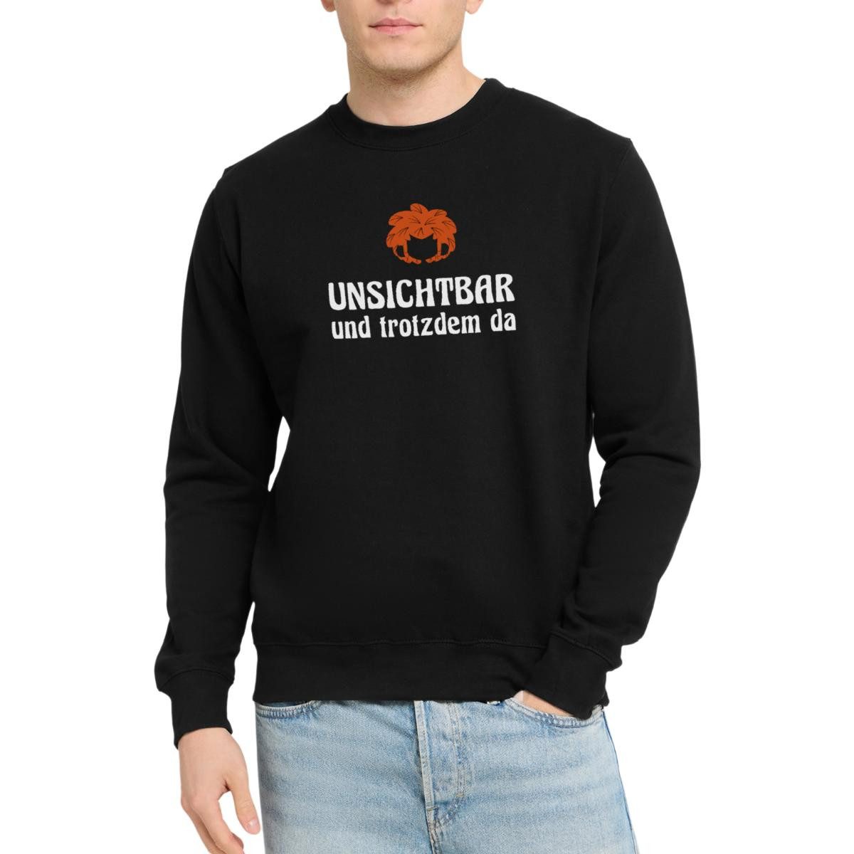 Spreadshirt Sweatshirt Pumuckl Mit Spruch Unsichtbar Und Trotzdem Da Unisex Pullover (1-tlg)