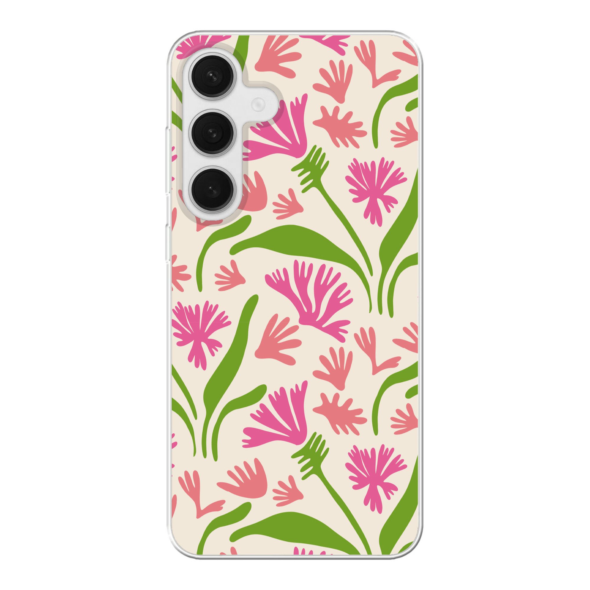 Handyhülle für Samsung Galaxy S25 Plus Blume - Muster - Blatt