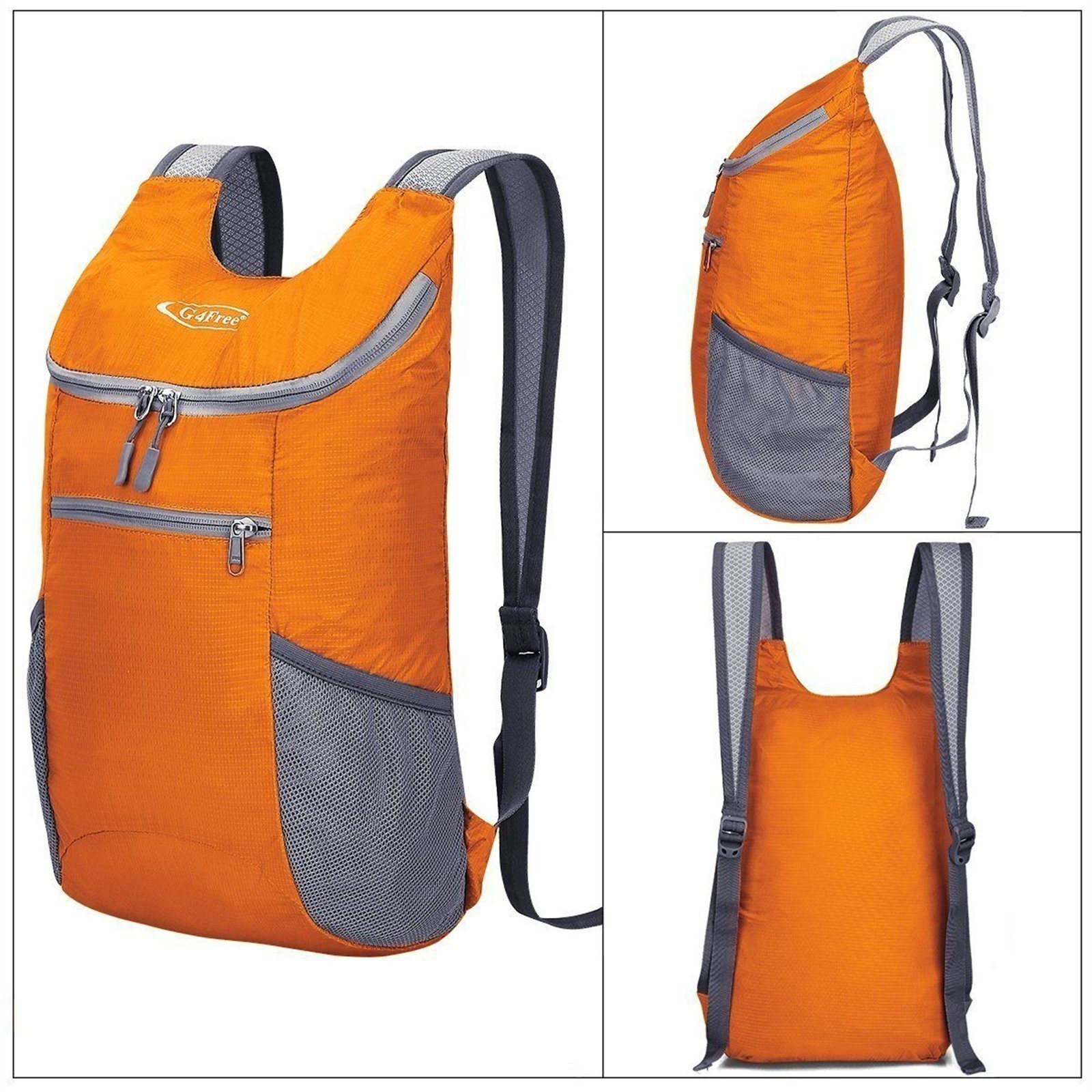 G4Free Wanderrucksack, Kleiner L, Orange Rucksack 11 Wanderrucksack Backpack