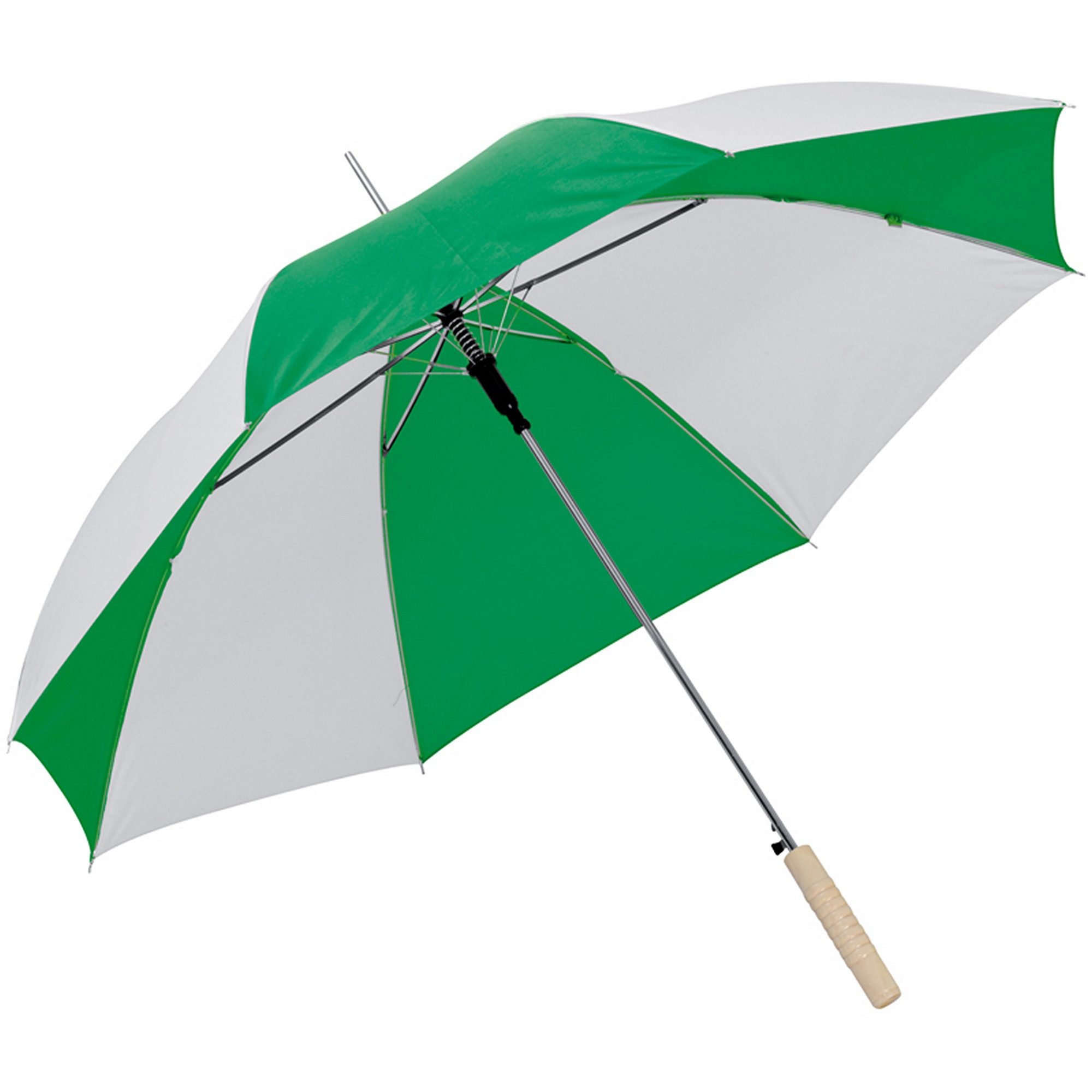 Livepac Office Stockregenschirm Automatik-Regenschirm / Farbe: weiss-grün