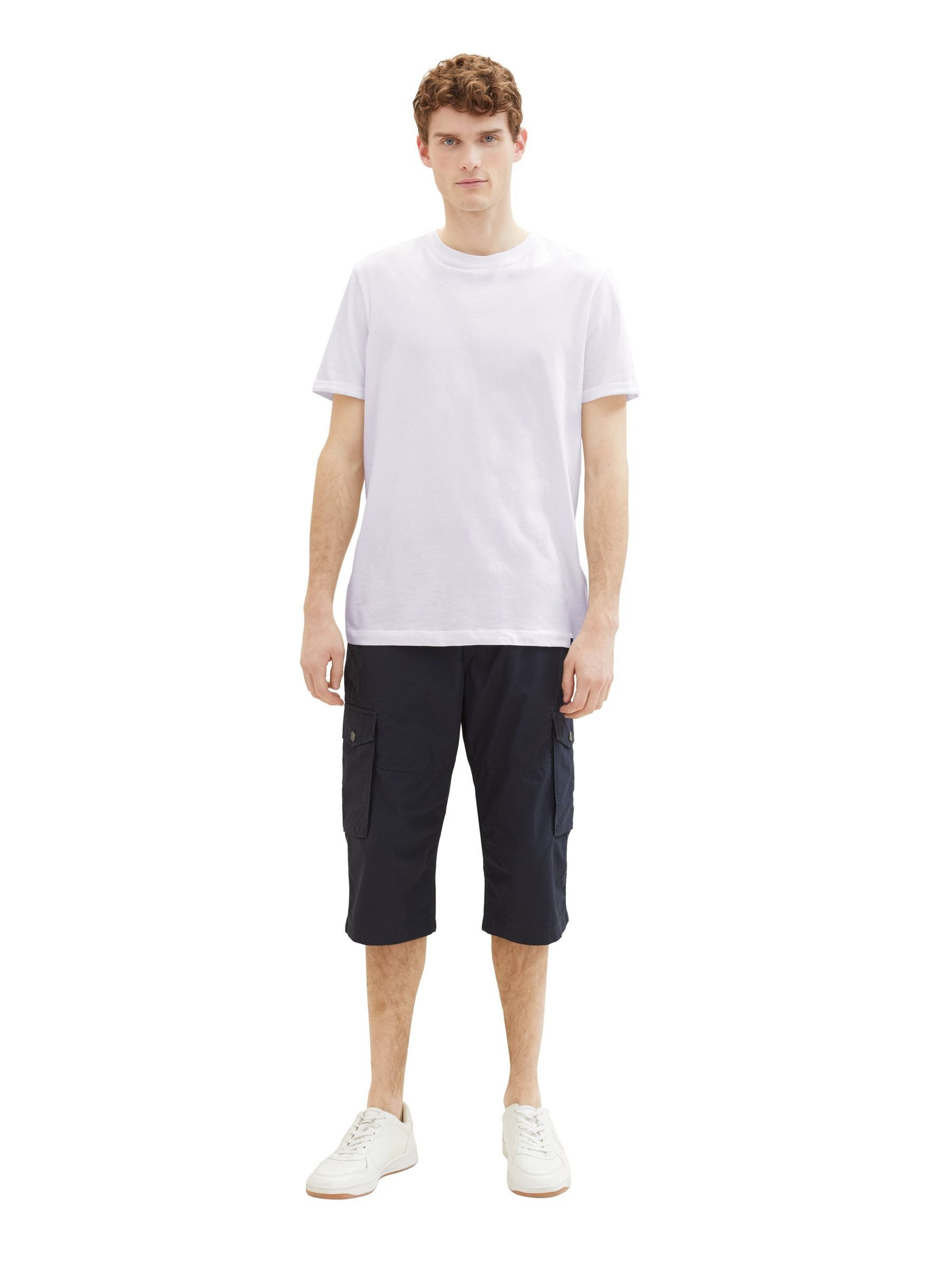 TOM TAILOR Stoffhose Max Fit Seitliche Taschen Bermudashorts mit Print
