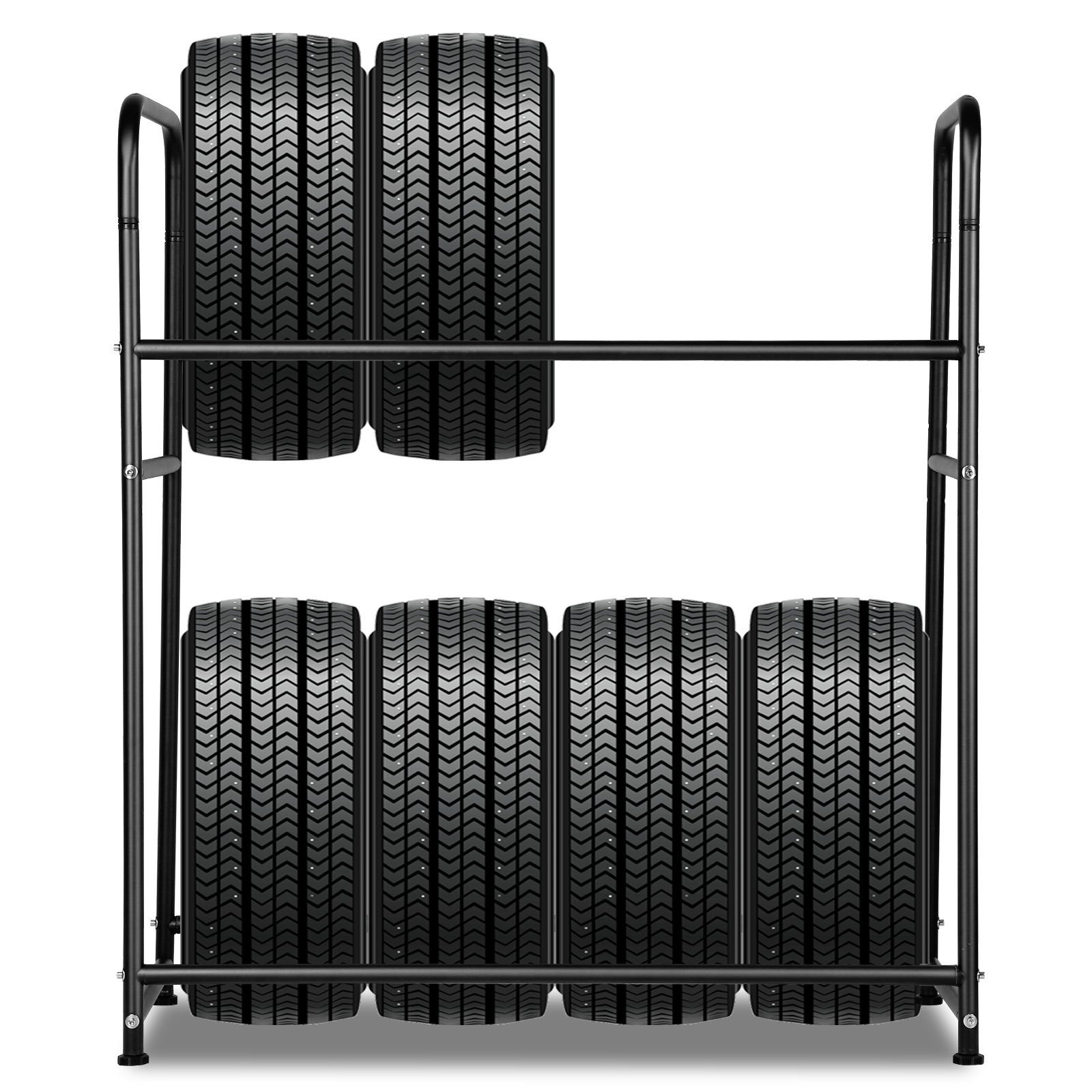 Werkstattregal Lagerregal Reifenregal Reifenständer 8 Gimisgu Lospitch Reifen Metallrega Keller Regal für Werkstatt Drive 107×46×117cm, Garage