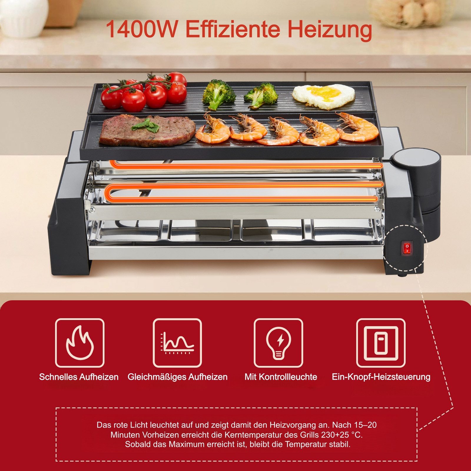 FOHERE Raclette drehbar - Bild 3