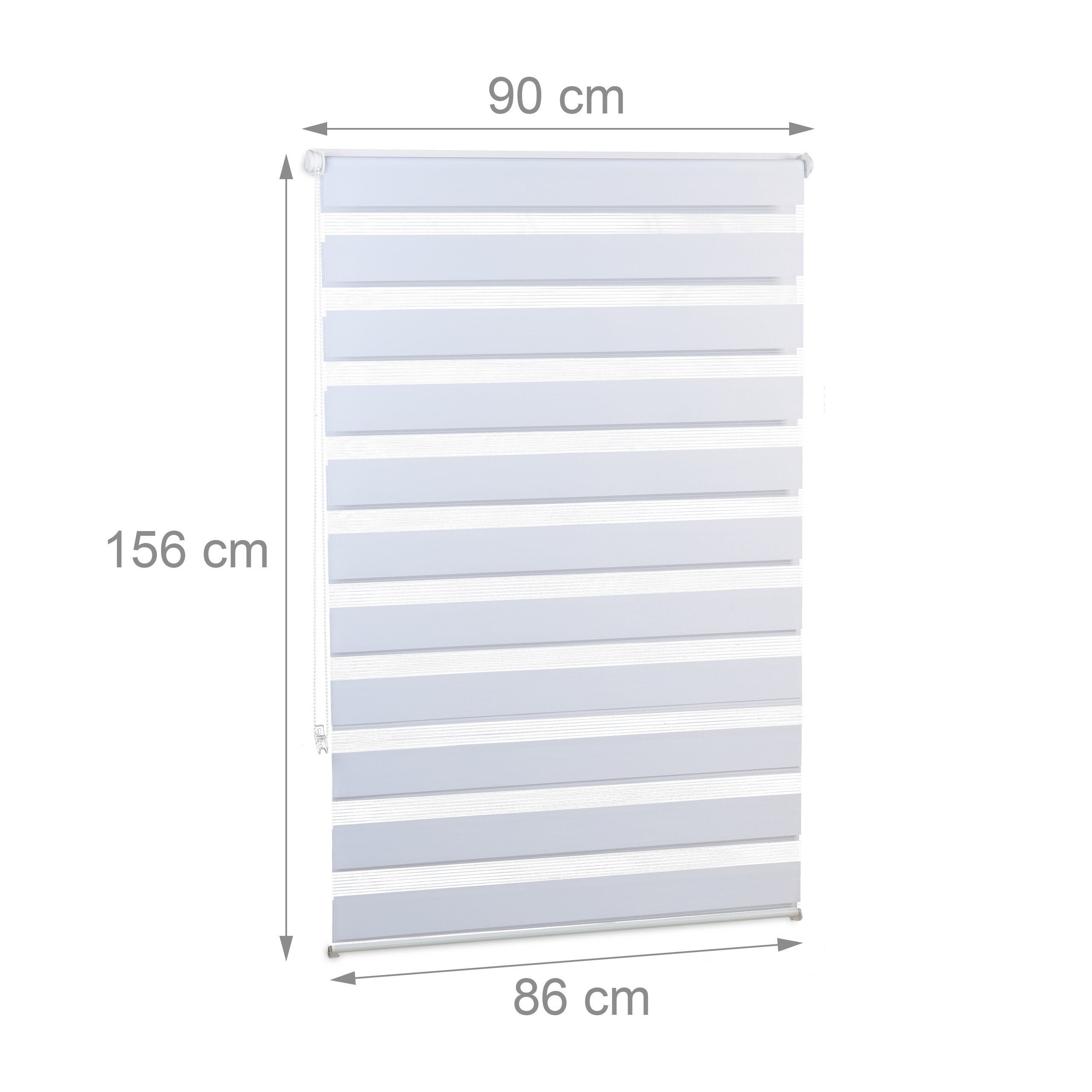 90x150 Doppelrollo Doppelrollo 4 Klemmfix relaxdays cm, x Weiß