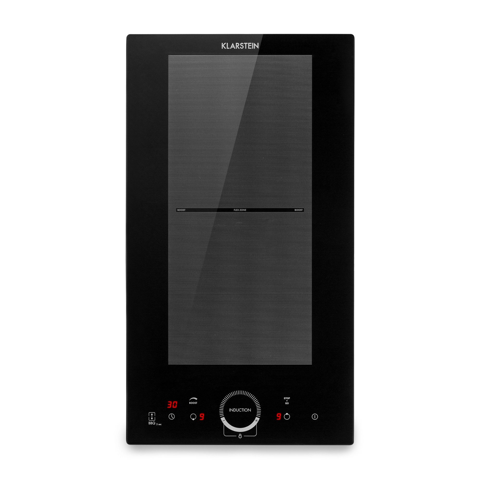Klarstein Induktions-Kochfeld Delicatessa Slim Domino Induktionskochfeld 2 Zonen 3500 W autark, Einbau Induktionsherd 2 Kochfelder Platten Elektro Einbaukochfeld
