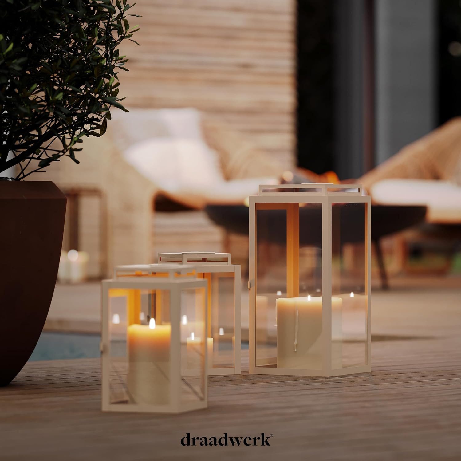 draadwerk® Kerzenlaterne Laternen 2er Set, Gartenlaterne, Wohndekoration für Innen & Außen