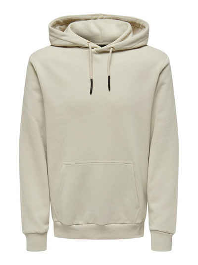 ONLY & SONS Hoodie Weicher Kapuzen Pullover Basic Hoodie ONSCERES 5425 in Beige-2