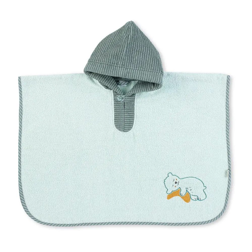 Sterntaler® Bademantel Sterntaler Poncho Ben hellgrün