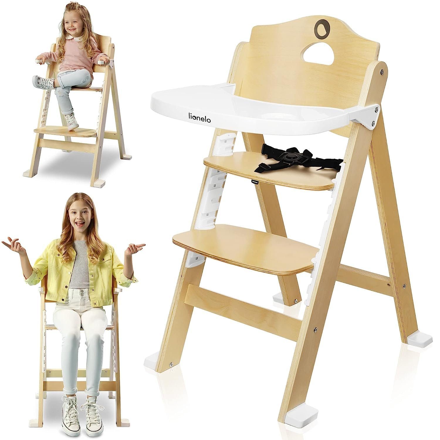 lionelo Hochstuhl Floris 3-in-1 (HOLZ), Hochstuhl günstig online kaufen