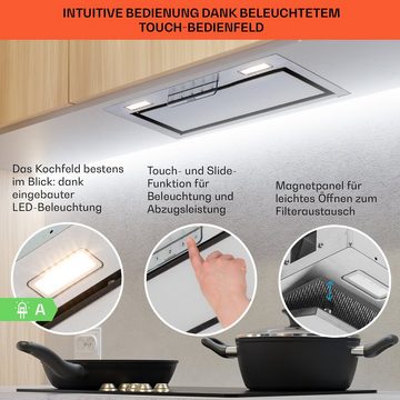 Klarstein Deckenhaube Serie CGCH3-Camila52-SS Camila, Unterhaube Umluft Aktivkohlefilter LED-Touch
