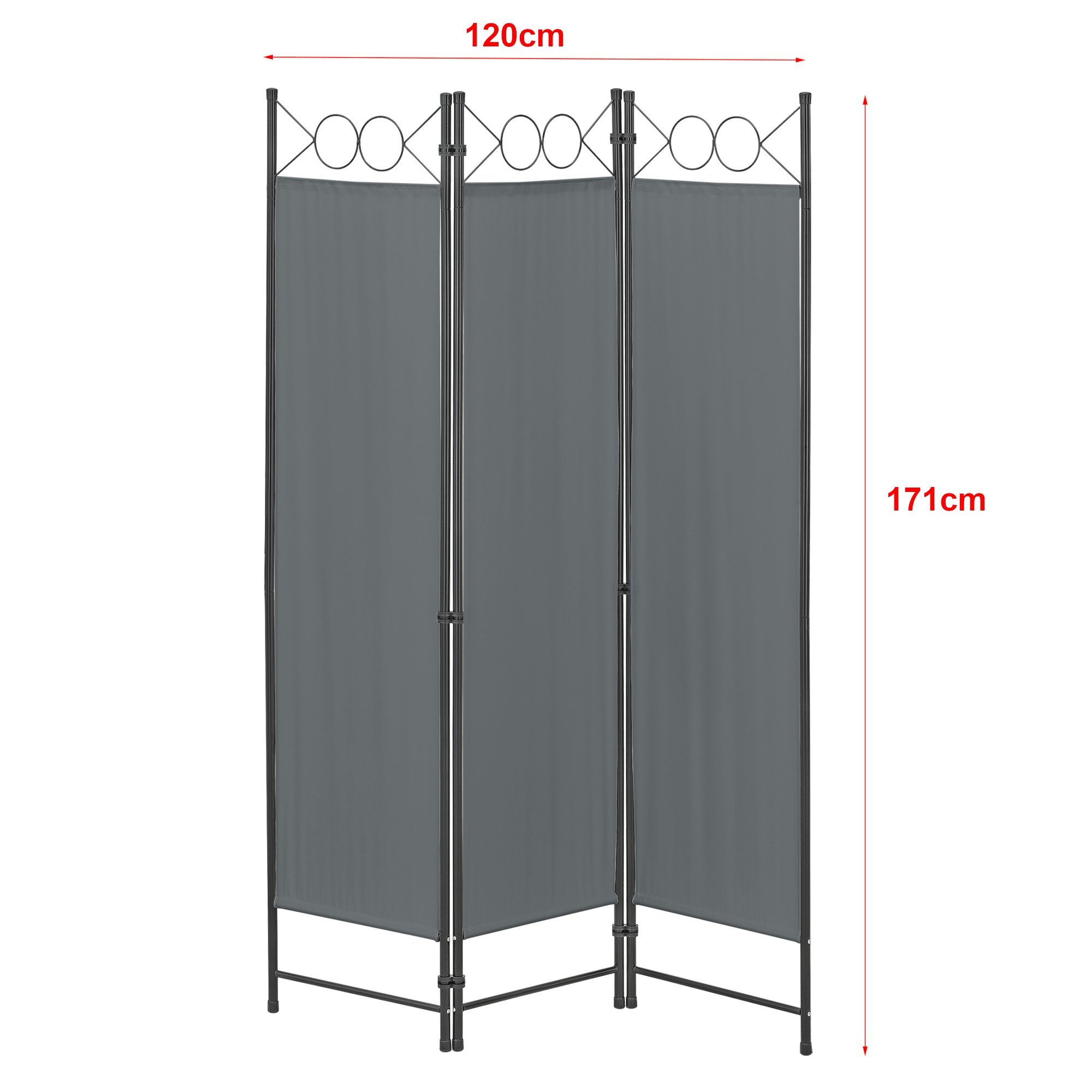 en.casa Paravent, »Saragossa« Spanische Wand 3-teilig Sichtschutz 120x171cm günstig online kaufen