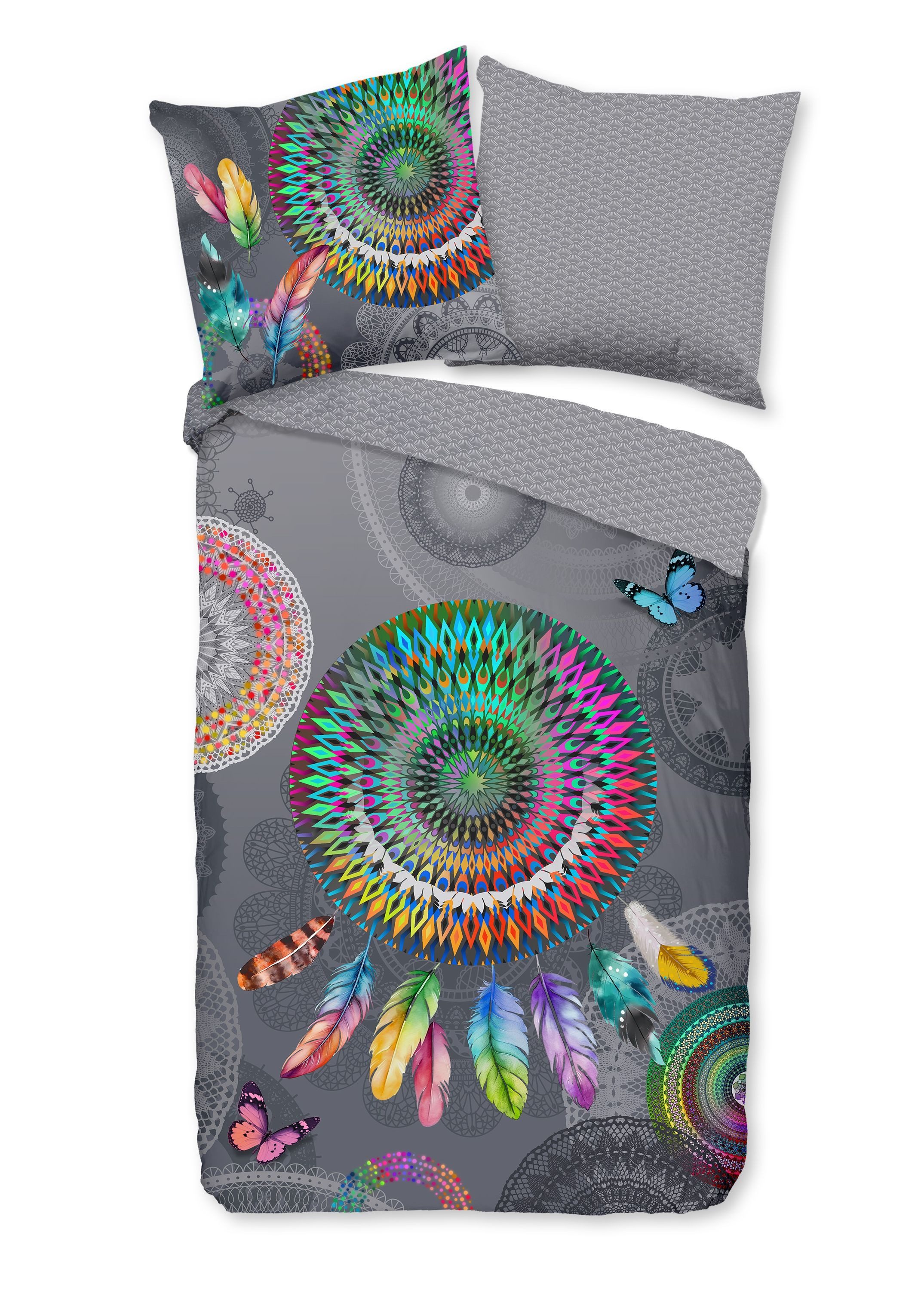 Traumschloss Bettwäsche Comfort Baumwolle, Flanell, 2 teilig, bunte Mandala günstig online kaufen