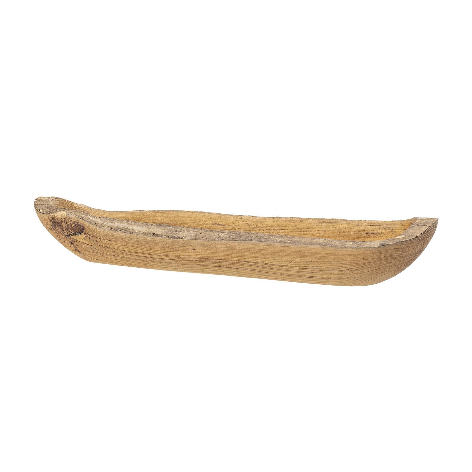 Bloomingville Dekotablett Bloomingville Tablett Teak Holz Unikat 36 cm