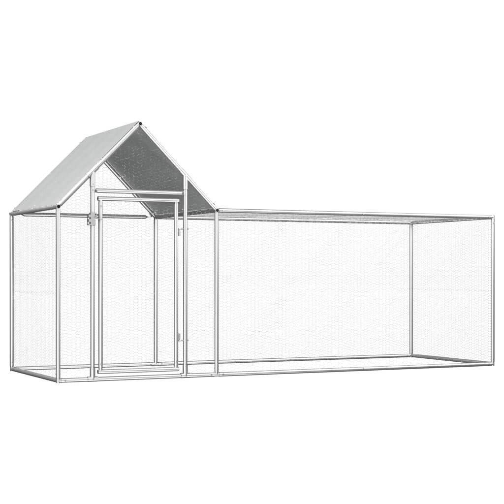 vidaXL Hühnerstall, Hühnerkäfig 3x1x1,5 m Verzinkter Stahl