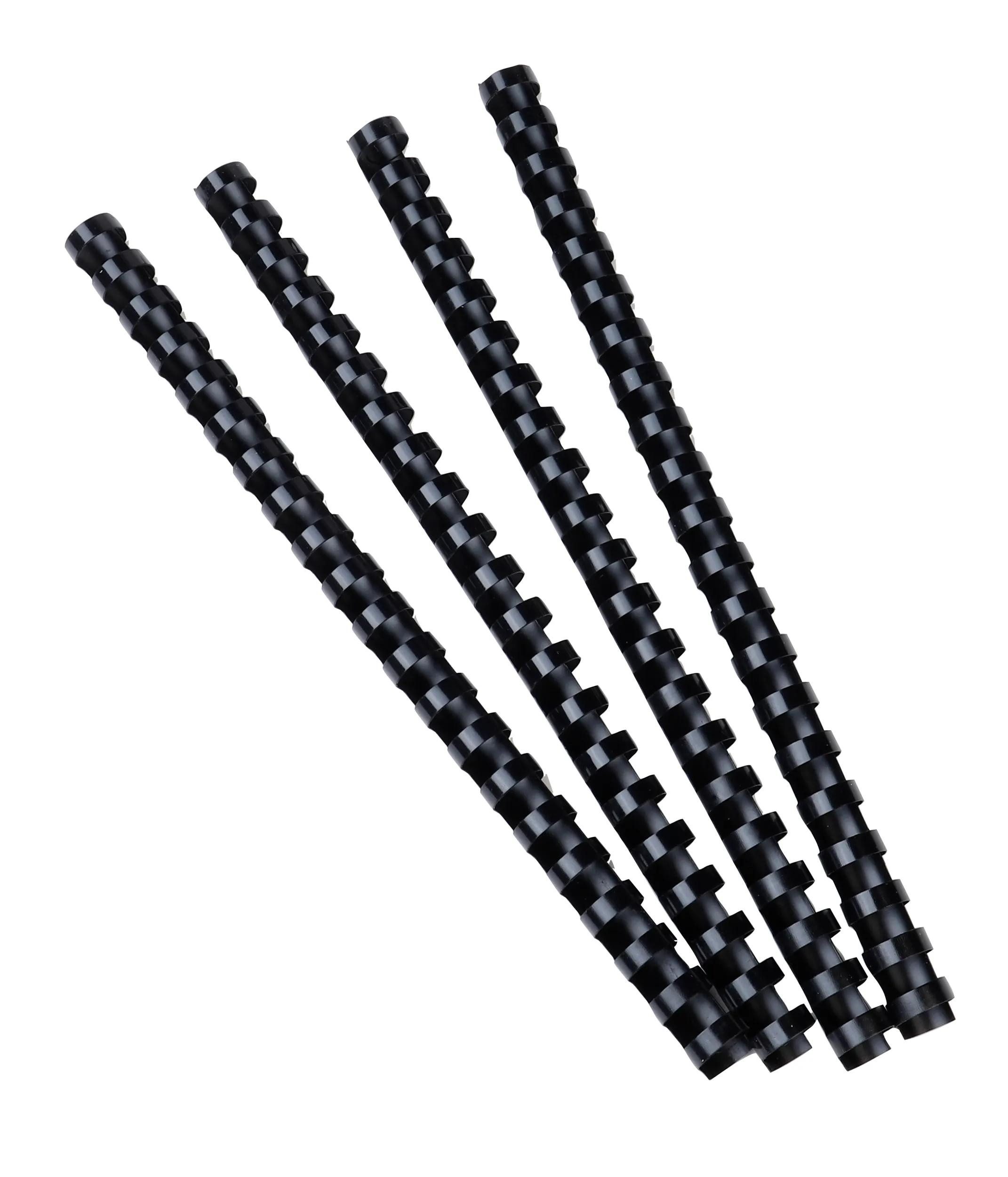EXACOMPTA Bindegerät Schachtel + 25 Spiralen 12 mm PVC für die Bindung, A4, Schwarz, 76401E, Klemmschiene