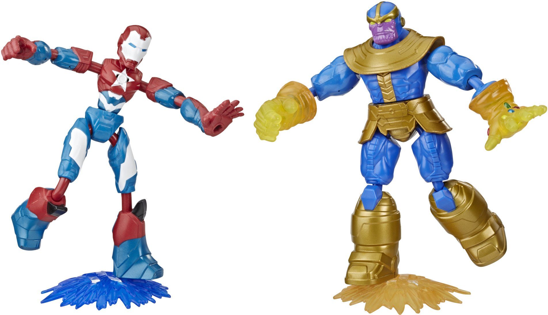 Image of Hasbro Actionfigur »Marvel Avengers: Bend And Flex, Iron Patriot vs. Thanos Figuren«, (Set, 2-tlg)