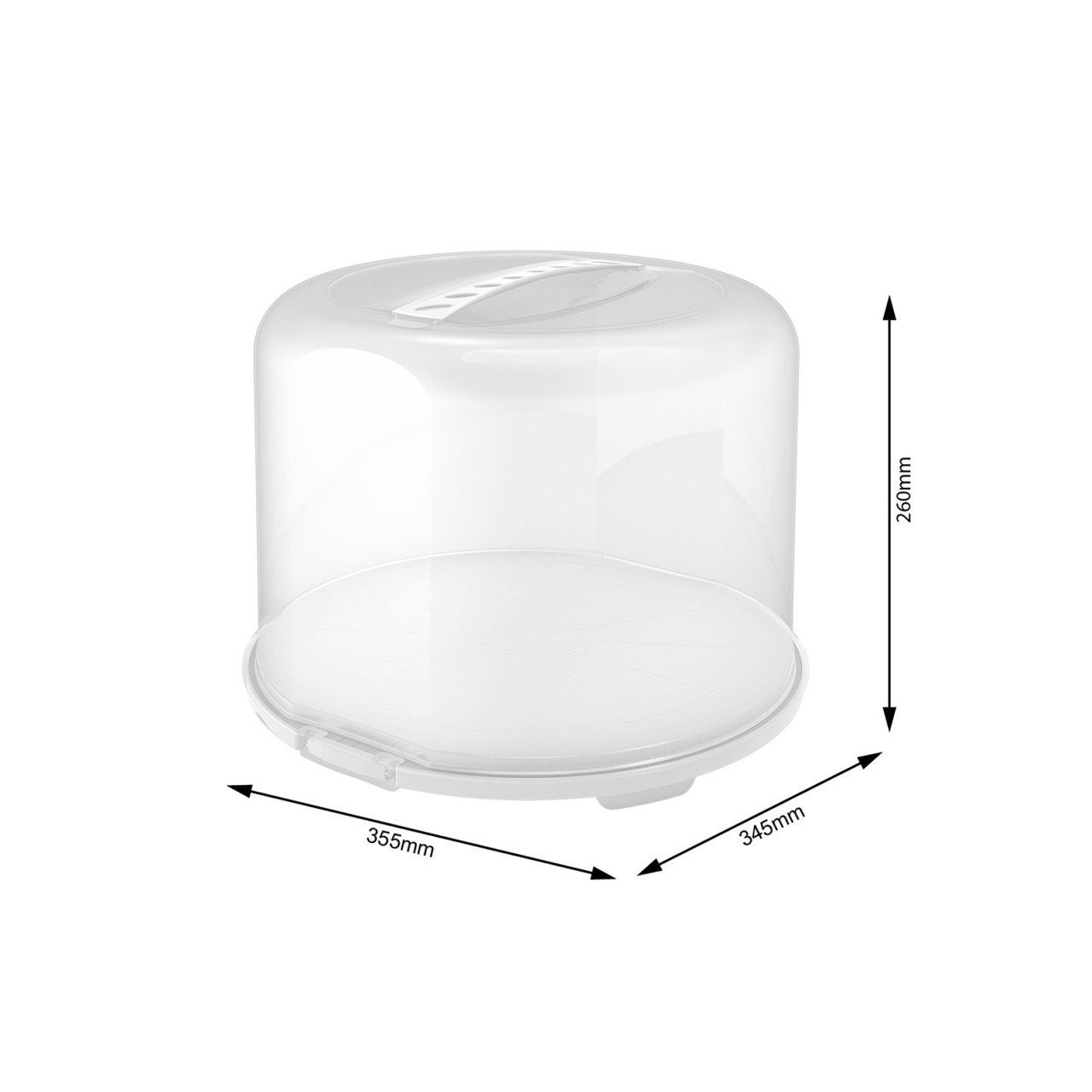 35,5 Rotho Küchenorganizer-Set Fresh Transparent Weiß / XL weiß ROTHO 34,5 Tortenglocke 26 cm x