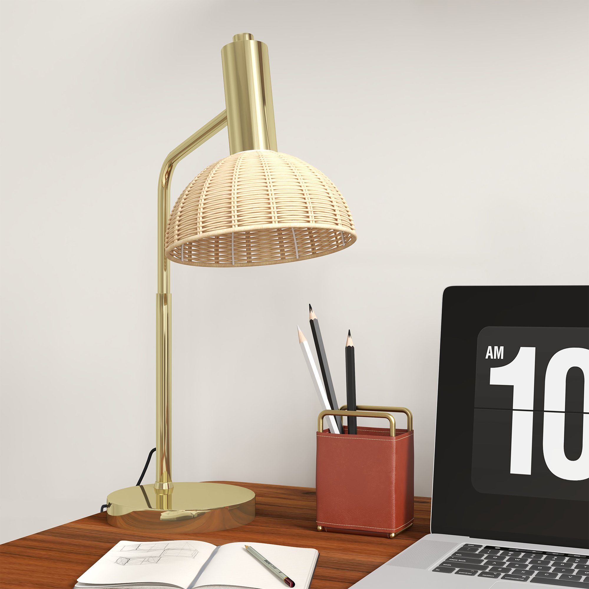 HOMCOM Tischleuchte Tischlampe mit E14 Fassung, günstig online kaufen