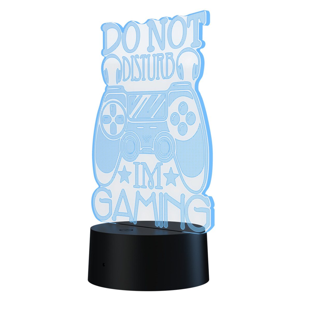 Qware Gaming LED Dekolicht 3D LED Lampe – RGB Tischlampe mit Farbwechsel und Fernbedienung