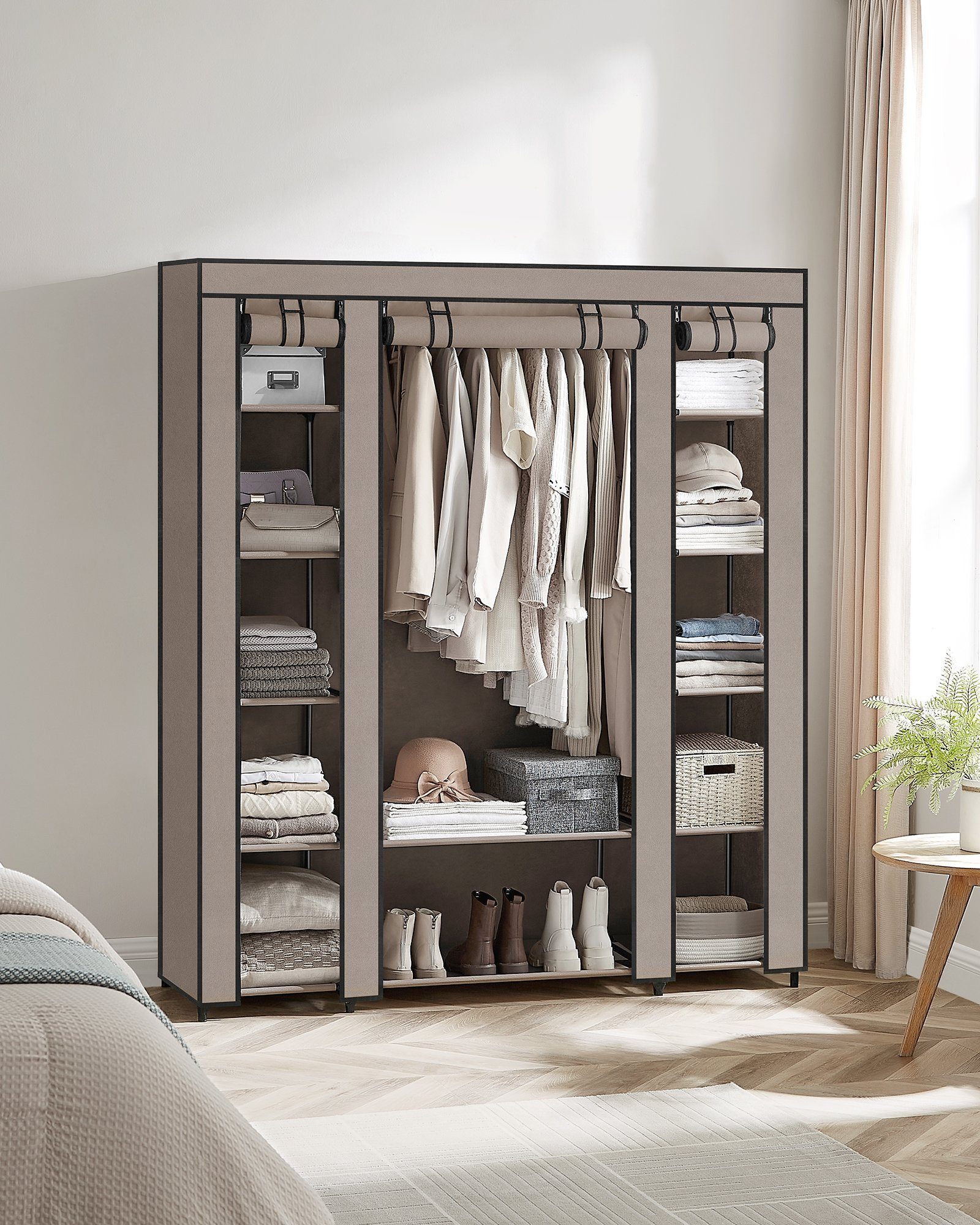 SONGMICS Kleiderschrank Stoffschrank mit Überzug aus günstig online kaufen