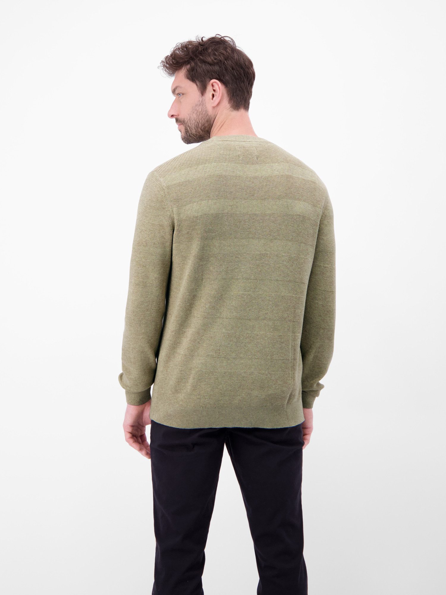 LERROS Strickpullover LERROS Strickpullover für Herren, tonal gestreift günstig online kaufen