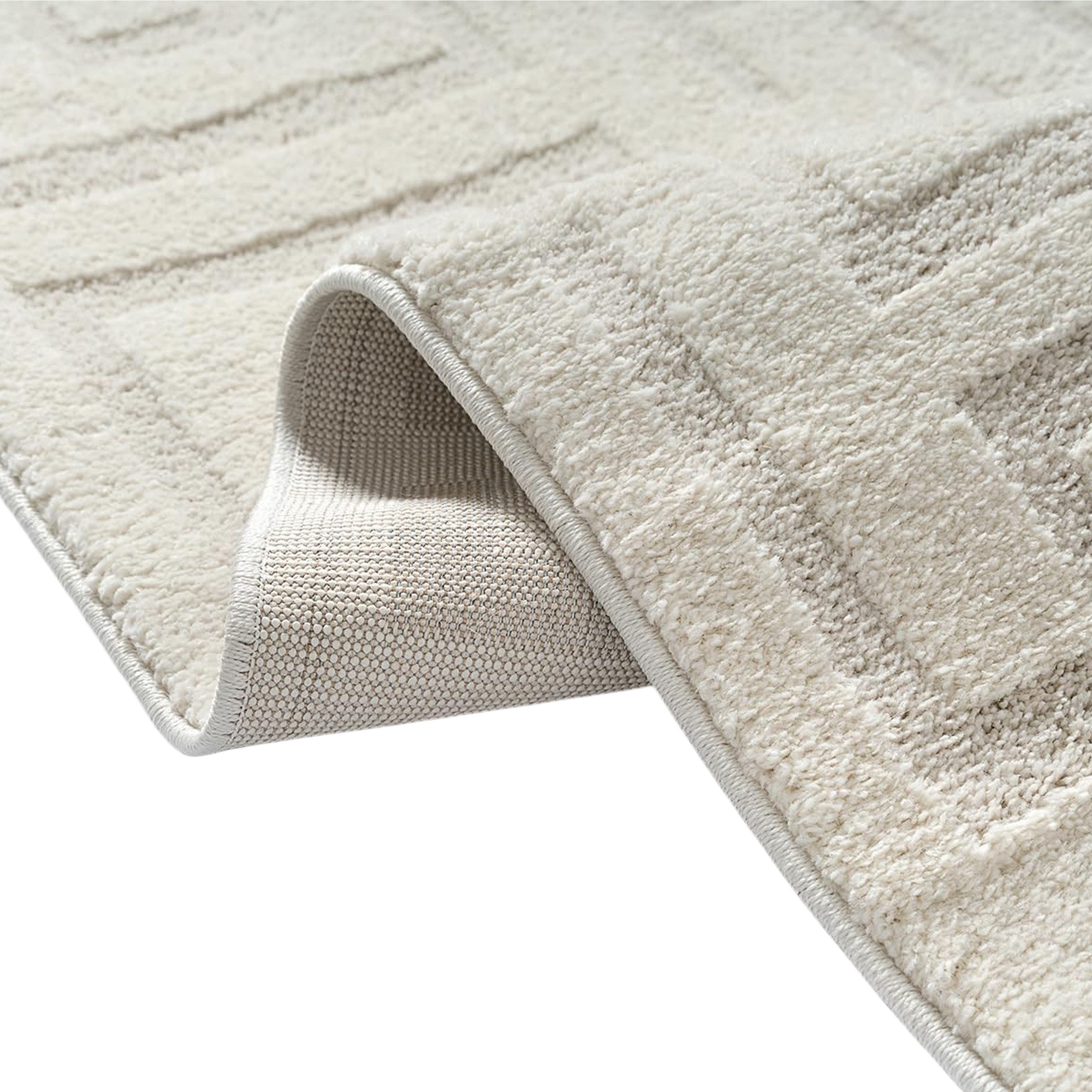 Carpetia Teppich Teppich Modern Creme mit Strukturdesign und eleganter Oberfläche, rechteckig, Höhe: 12 mm – Bild 5 von 5