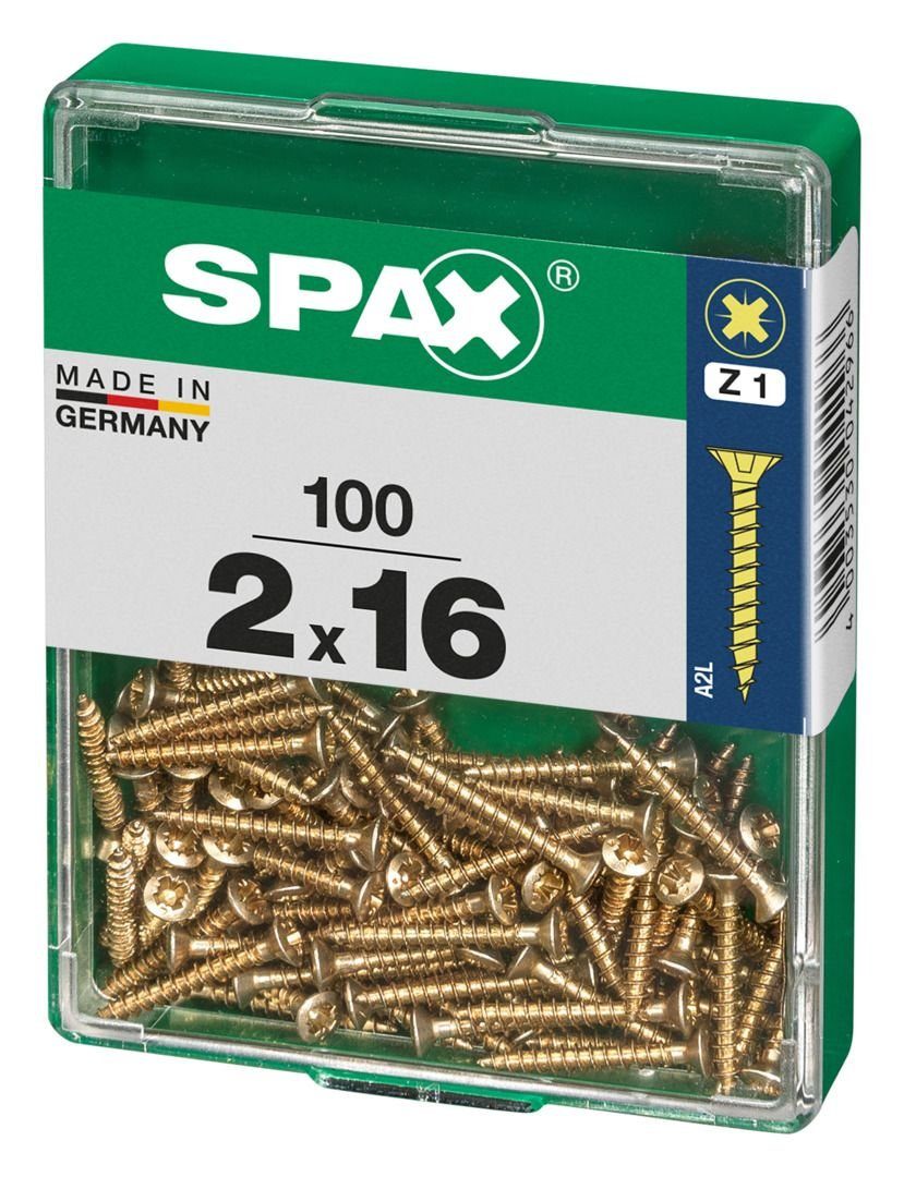 - 16 SPAX Spax Universalschrauben 1 Holzbauschraube 100 mm PZ 2.0 x
