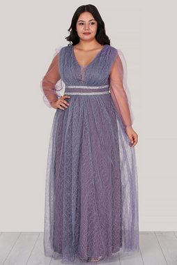 Modabout Abendkleid Langes Abendkleid Maxikleid für große Größen - NELB0588D5160LİL (1-tlg)