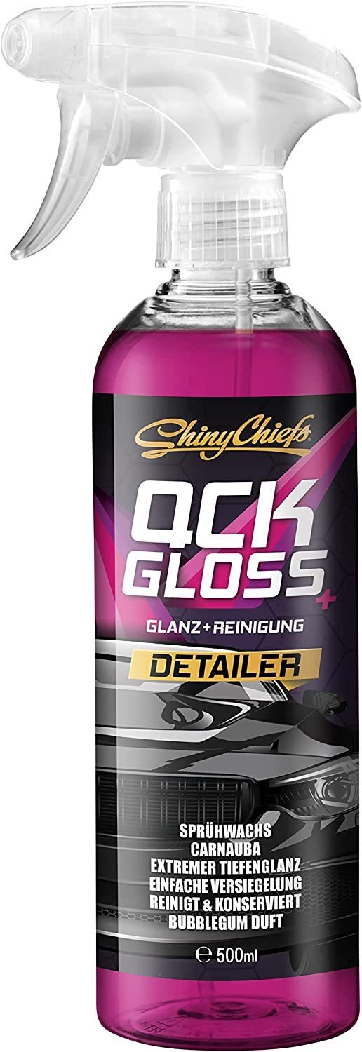 ShinyChiefs QCKGLOSS+ SPRÜHWACHS 500ml Glanz Reinigung Auto Auto-Reinigungsmittel (1-St)
