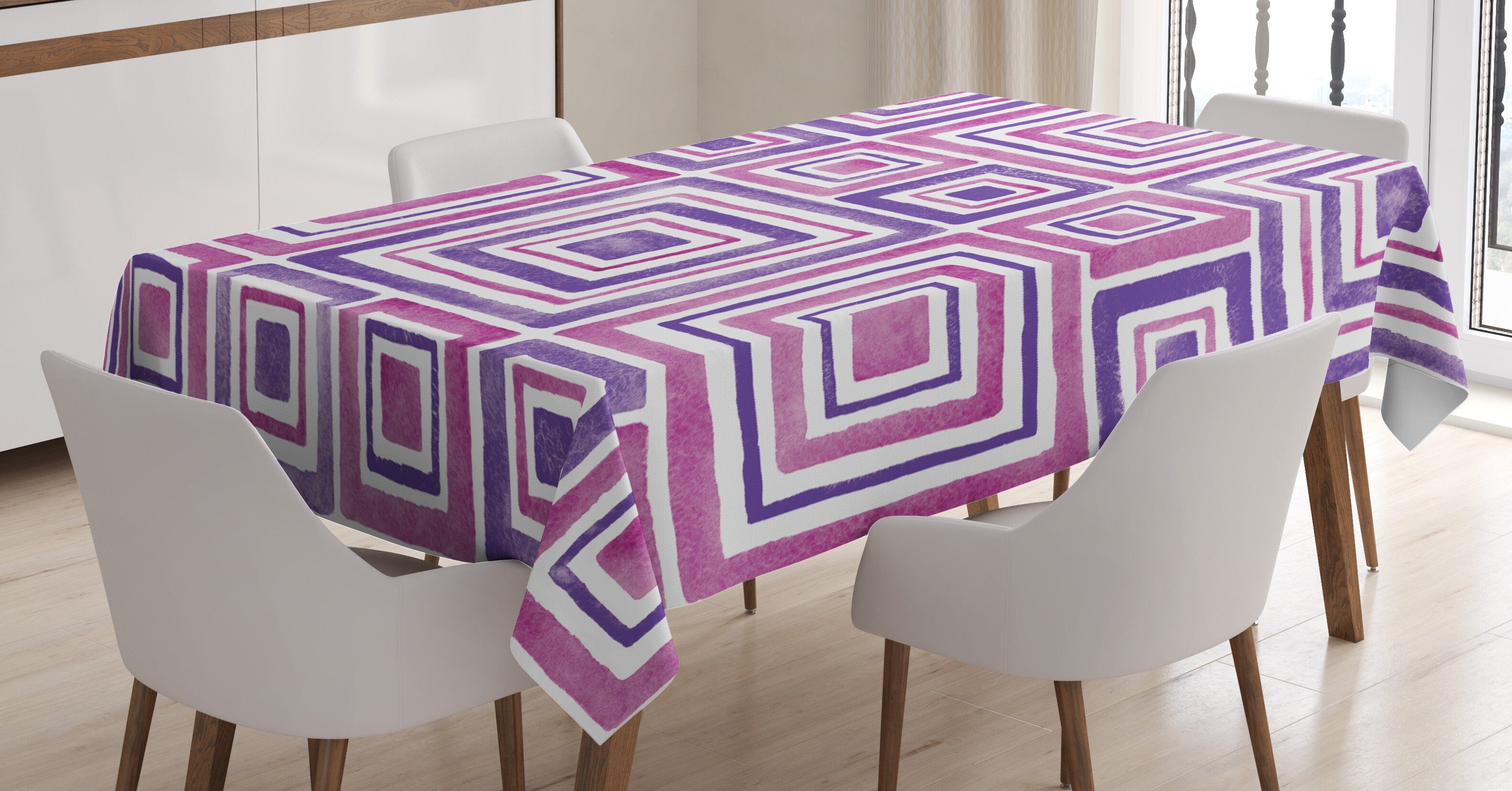 Tischdecke den geeignet Waschbar Bicolor Squares Farben, geometrisch Abakuhaus Für Farbfest Klare Nested Außen Bereich