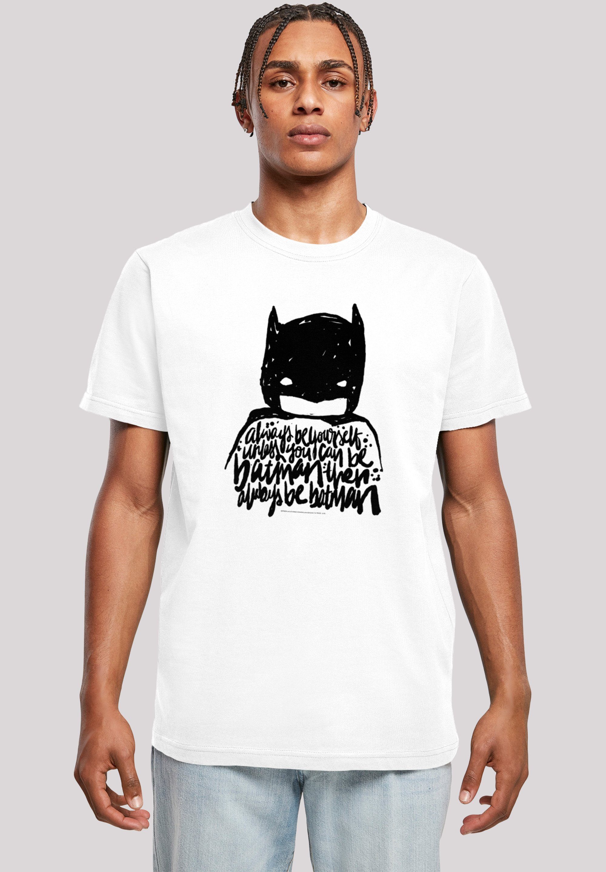 T-Shirt Batman Comics DC Always Be weiß Print F4NT4STIC Yourself