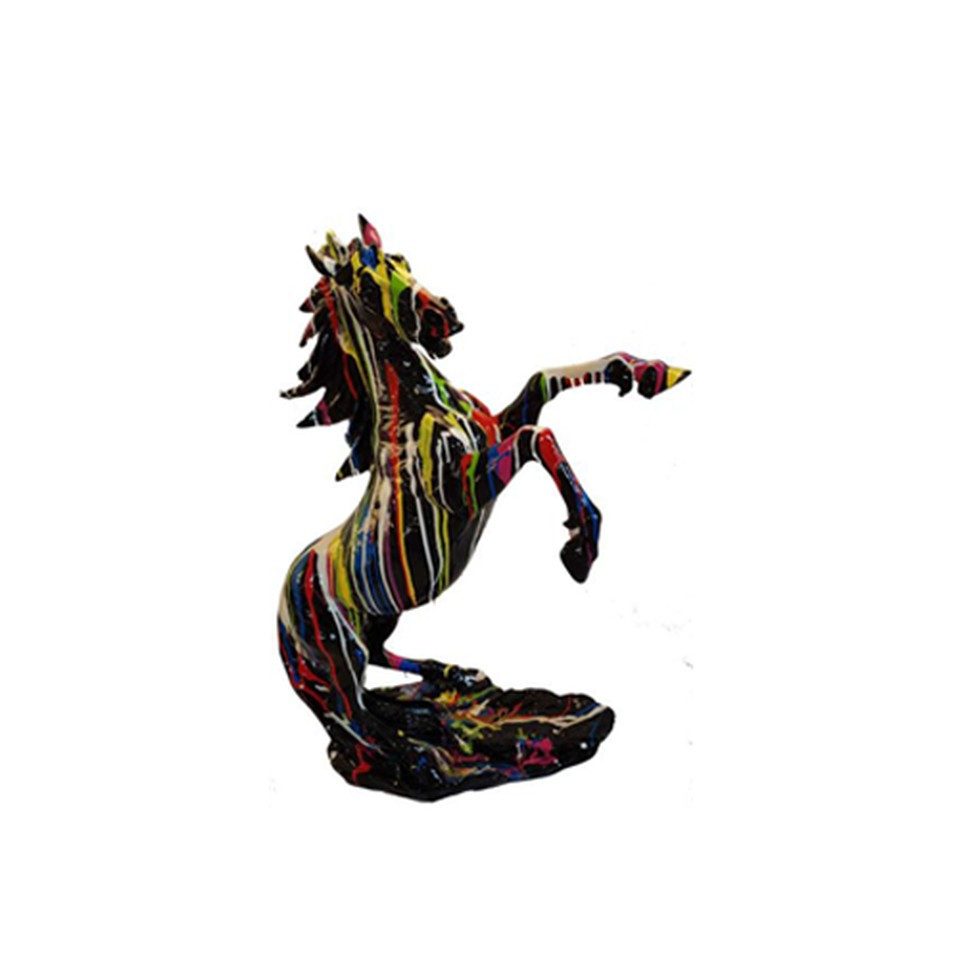 Xlmoebel Tierfigur Pferde Skulptur Kunststoff auf Ständer 92cm Statue, Made in Europa