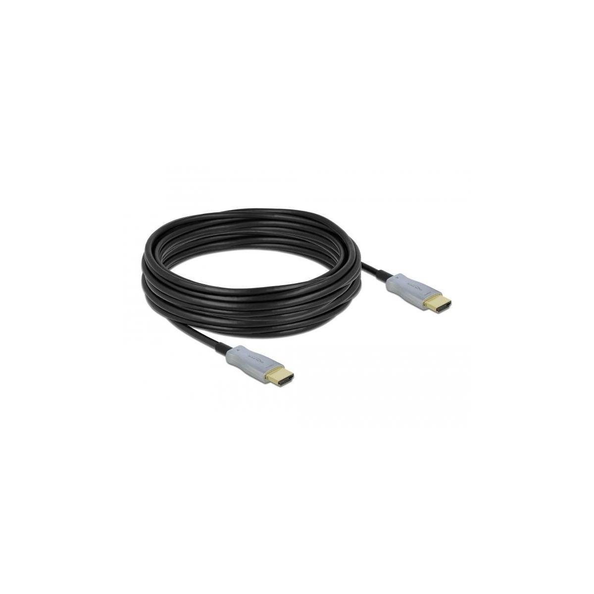 Delock 85010 - Aktives Optisches HDMI Computer-Kabel, (1000,00 10 cm) HDMI Kabel m, schwarz HDMI-A, 4K 60 Hz