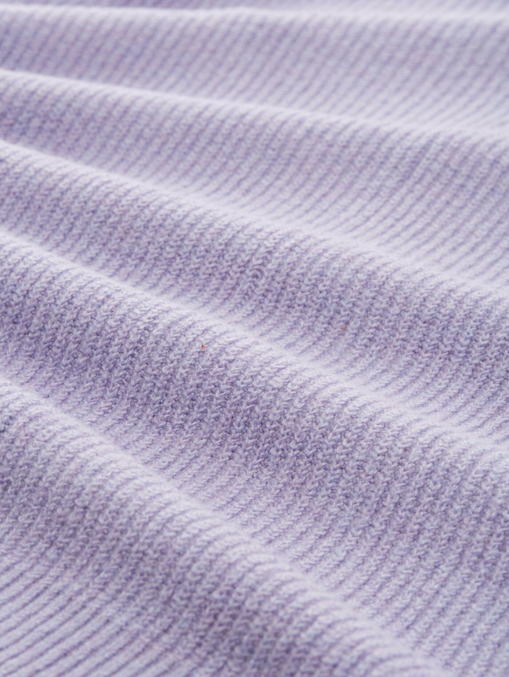 recyceltem Polyester TAILOR melange Strickpullover Denim purple light Strickpullover mit orchid TOM