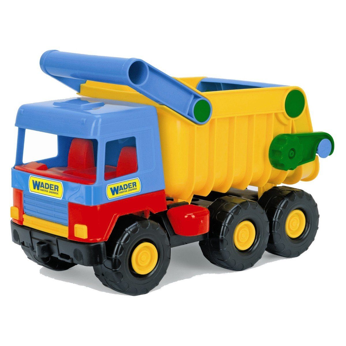 Wader Wozniak Іграшки-LKW Dumper Truck Kipper mit arretierbarer Mulde, ca 38 cm, kippbare und feststellbare Kippmulde zum Öffnen