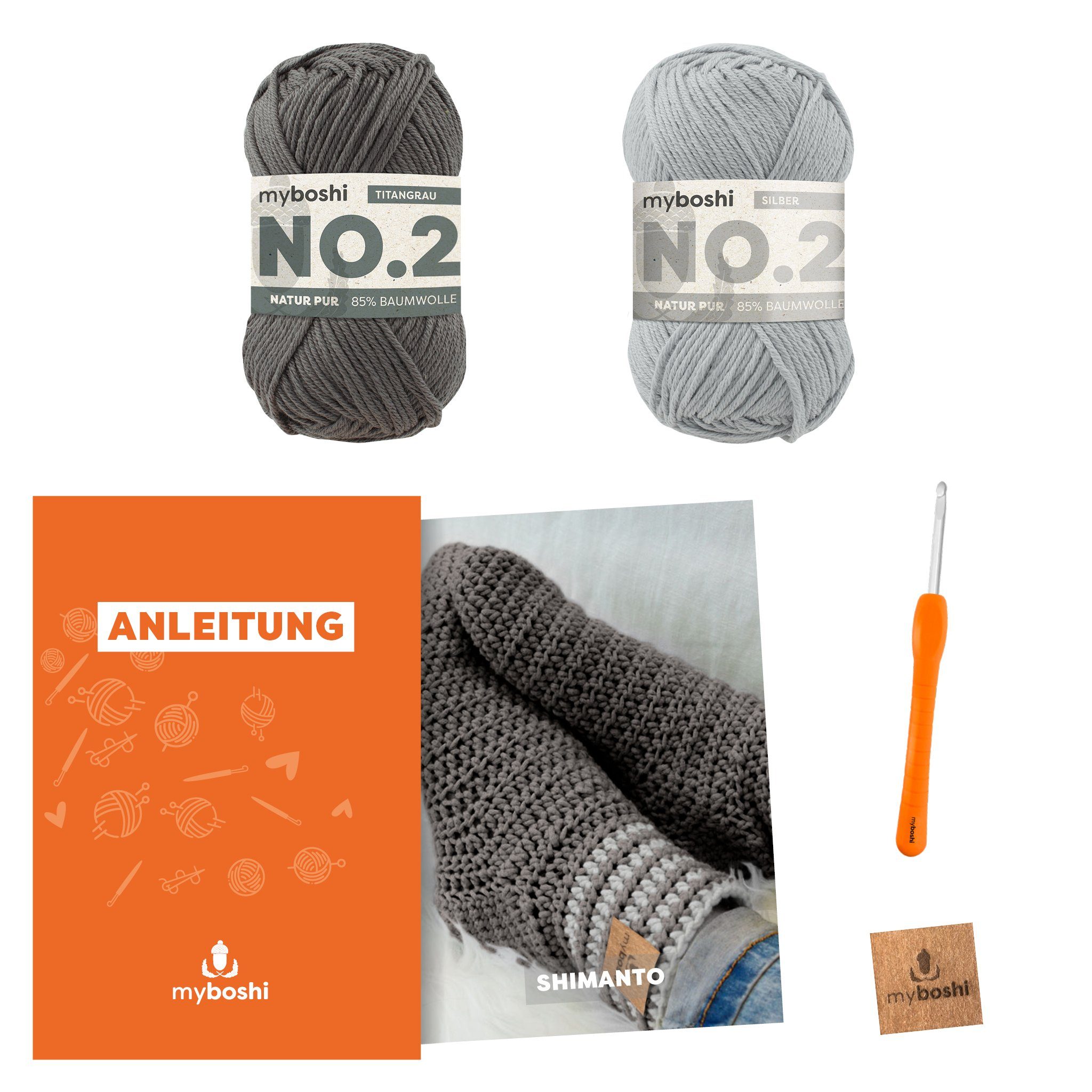 myboshi Kreativset Häkelset Socken Shimanto No.2 Wolle Häkelnadel, (1-tlg)